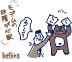 before モデムの故障が心配